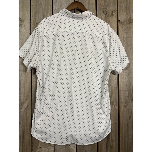 Bonobos Short Sleeve Button Down Shirt XL Long White Blue Floral Standard Fit - Picture 5 of 5